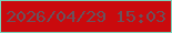 文字の大きさ：2、枠の色：79d5bd、背景の色：ca0a0d、文字の色：6b515b 無料ブログパーツのブログ時計