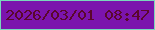 文字の大きさ：5、枠の色：79d7bc、背景の色：7b14ad、文字の色：5a072d 無料ブログパーツのブログ時計