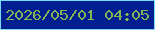 文字の大きさ：4、枠の色：79d8f5、背景の色：021f92、文字の色：85b455 無料ブログパーツのブログ時計