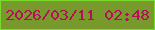 文字の大きさ：4、枠の色：79d92c、背景の色：78992b、文字の色：b60f58 無料ブログパーツのブログ時計