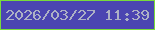 文字の大きさ：2、枠の色：79db3b、背景の色：4b45b1、文字の色：adb1c5 無料ブログパーツのブログ時計