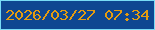 文字の大きさ：4、枠の色：79dcf5、背景の色：0f4791、文字の色：e59c10 無料ブログパーツのブログ時計