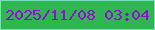 文字の大きさ：1、枠の色：79debc、背景の色：30b651、文字の色：910dd6 無料ブログパーツのブログ時計