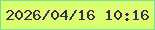 文字の大きさ：3、枠の色：79e093、背景の色：d9fe70、文字の色：442656 無料ブログパーツのブログ時計