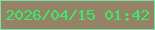 文字の大きさ：5、枠の色：79e0a3、背景の色：958267、文字の色：37ee68 無料ブログパーツのブログ時計