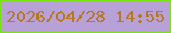 文字の大きさ：1、枠の色：79e30c、背景の色：b8a1d7、文字の色：b8761f 無料ブログパーツのブログ時計