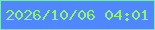 文字の大きさ：3、枠の色：79e3c9、背景の色：5086fe、文字の色：8df76e 無料ブログパーツのブログ時計