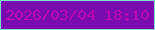 文字の大きさ：2、枠の色：79e4d2、背景の色：790baf、文字の色：b607b6 無料ブログパーツのブログ時計
