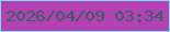 文字の大きさ：4、枠の色：79e4ee、背景の色：b540b3、文字の色：2f6360 無料ブログパーツのブログ時計