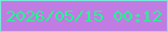文字の大きさ：4、枠の色：79e6da、背景の色：c17ce3、文字の色：1ffc8f 無料ブログパーツのブログ時計