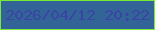 文字の大きさ：1、枠の色：79eb37、背景の色：326497、文字の色：3a44a4 無料ブログパーツのブログ時計