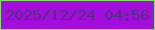 文字の大きさ：1、枠の色：79ec56、背景の色：a50cde、文字の色：522f82 無料ブログパーツのブログ時計