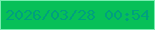 文字の大きさ：5、枠の色：79edb0、背景の色：07c058、文字の色：00a07e 無料ブログパーツのブログ時計
