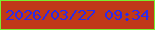 文字の大きさ：2、枠の色：79ee30、背景の色：c03819、文字の色：2c2ae8 無料ブログパーツのブログ時計
