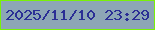 文字の大きさ：1、枠の色：79f108、背景の色：8da6b6、文字の色：2b2e95 無料ブログパーツのブログ時計