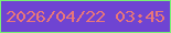 文字の大きさ：4、枠の色：79f174、背景の色：6f44d2、文字の色：e87779 無料ブログパーツのブログ時計