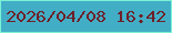 文字の大きさ：5、枠の色：79f3d4、背景の色：42aec6、文字の色：6e2028 無料ブログパーツのブログ時計