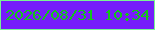 文字の大きさ：3、枠の色：79f492、背景の色：761cfa、文字の色：12c519 無料ブログパーツのブログ時計