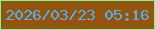 文字の大きさ：4、枠の色：79f79f、背景の色：94540b、文字の色：55aef2 無料ブログパーツのブログ時計