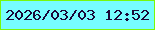 文字の大きさ：2、枠の色：79f80a、背景の色：76fdfe、文字の色：1b0838 無料ブログパーツのブログ時計
