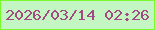 文字の大きさ：5、枠の色：79fa2f、背景の色：c3f6c3、文字の色：a34a84 無料ブログパーツのブログ時計
