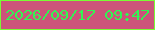文字の大きさ：3、枠の色：79fc34、背景の色：cc547a、文字の色：32f453 無料ブログパーツのブログ時計