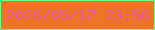 文字の大きさ：5、枠の色：79ff8e、背景の色：ed7626、文字の色：f053a2 無料ブログパーツのブログ時計