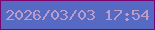 文字の大きさ：2、枠の色：7a046c、背景の色：5669c3、文字の色：bc9cc9 無料ブログパーツのブログ時計