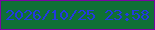 文字の大きさ：4、枠の色：7a04a2、背景の色：0f7036、文字の色：2239e0 無料ブログパーツのブログ時計