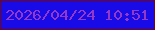 文字の大きさ：1、枠の色：7a0509、背景の色：180be8、文字の色：9438c7 無料ブログパーツのブログ時計