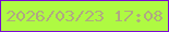 文字の大きさ：5、枠の色：7a09d4、背景の色：affa42、文字の色：b0a882 無料ブログパーツのブログ時計