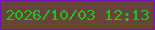 文字の大きさ：4、枠の色：7a0cbb、背景の色：66443a、文字の色：20c41f 無料ブログパーツのブログ時計