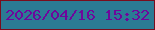 文字の大きさ：3、枠の色：7a0d1d、背景の色：2b7b94、文字の色：6e079c 無料ブログパーツのブログ時計