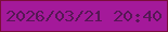 文字の大きさ：4、枠の色：7a0e3a、背景の色：a4199a、文字の色：561755 無料ブログパーツのブログ時計