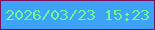 文字の大きさ：1、枠の色：7a0e59、背景の色：3ea3f8、文字の色：6bf794 無料ブログパーツのブログ時計