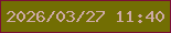 文字の大きさ：3、枠の色：7a0f36、背景の色：726e03、文字の色：cdaaa6 無料ブログパーツのブログ時計