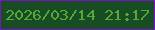 文字の大きさ：5、枠の色：7a11cb、背景の色：184d24、文字の色：56a83e 無料ブログパーツのブログ時計