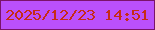 文字の大きさ：5、枠の色：7a136a、背景の色：ba50fb、文字の色：c62b18 無料ブログパーツのブログ時計