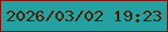 文字の大きさ：5、枠の色：7a1510、背景の色：26a1a1、文字の色：401c01 無料ブログパーツのブログ時計