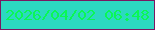 文字の大きさ：5、枠の色：7a1862、背景の色：2cd9c1、文字の色：0af756 無料ブログパーツのブログ時計
