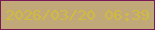 文字の大きさ：2、枠の色：7a1956、背景の色：c0a879、文字の色：d0bb40 無料ブログパーツのブログ時計