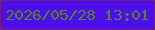 文字の大きさ：5、枠の色：7a1b85、背景の色：4b0feb、文字の色：59812b 無料ブログパーツのブログ時計