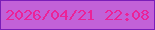文字の大きさ：3、枠の色：7a1db8、背景の色：c261d8、文字の色：eb2298 無料ブログパーツのブログ時計