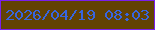 文字の大きさ：3、枠の色：7a1fed、背景の色：624204、文字の色：3765e0 無料ブログパーツのブログ時計