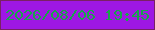 文字の大きさ：5、枠の色：7a2065、背景の色：9e17e4、文字の色：17a44b 無料ブログパーツのブログ時計