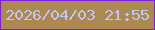 文字の大きさ：3、枠の色：7a21d6、背景の色：ac894f、文字の色：bfc7f9 無料ブログパーツのブログ時計