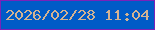 文字の大きさ：5、枠の色：7a22b9、背景の色：005bc7、文字の色：d3b392 無料ブログパーツのブログ時計