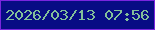 文字の大きさ：5、枠の色：7a25de、背景の色：080c84、文字の色：83bf99 無料ブログパーツのブログ時計
