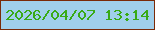 文字の大きさ：2、枠の色：7a2a08、背景の色：a0cfeb、文字の色：38aa15 無料ブログパーツのブログ時計