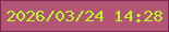 文字の大きさ：4、枠の色：7a2a50、背景の色：b55575、文字の色：b6fd1c 無料ブログパーツのブログ時計